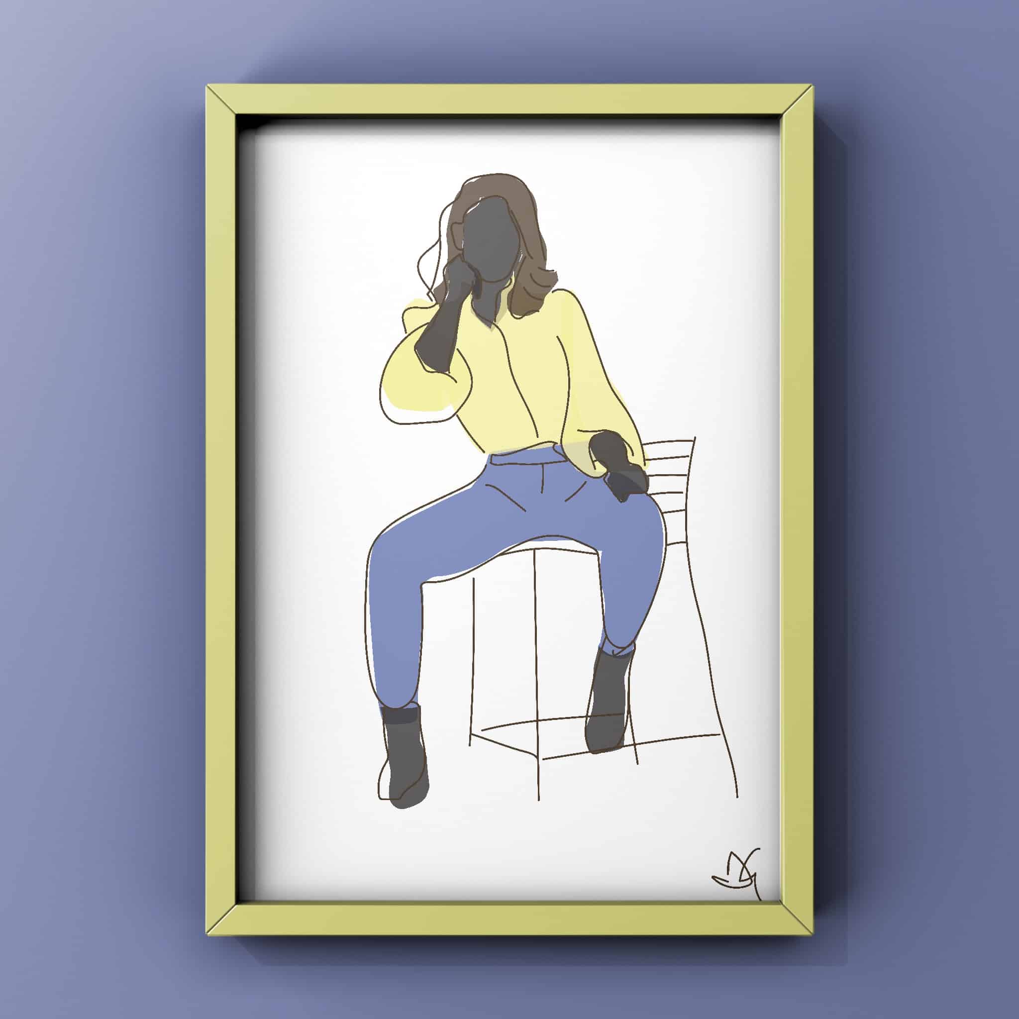 Woman on Barstool
