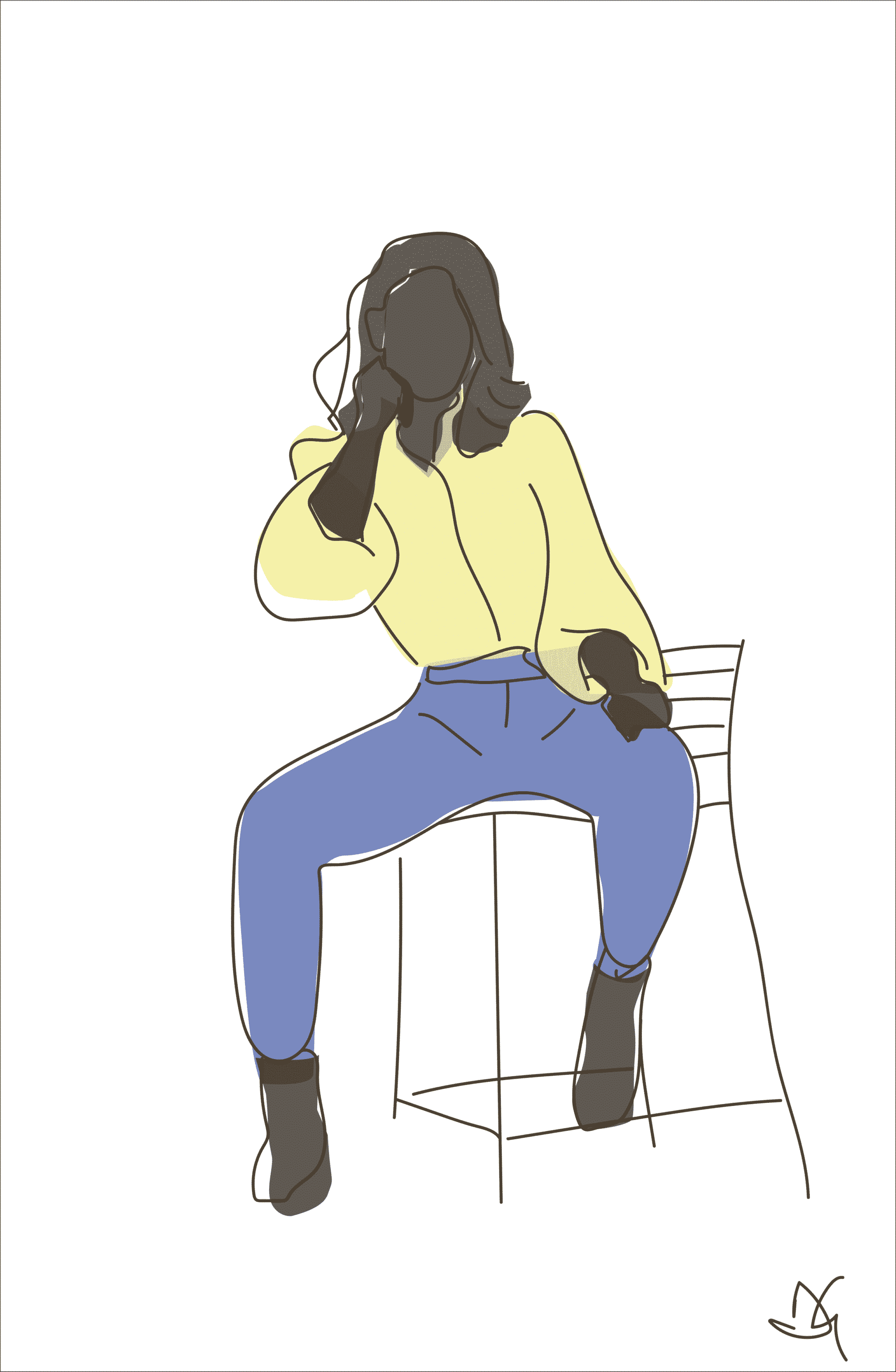 Woman on Barstool